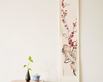L1469 ヴィンテージ日本の掛け軸 風景画 クリフペーパー - Etsy 日本