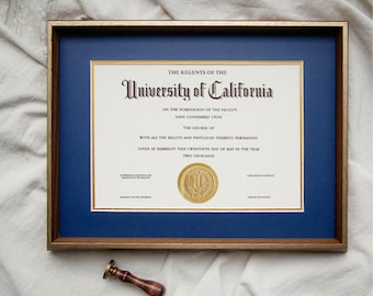 College Diploma Frame, Solid wood gilding, double-layer bicolor, custom graduation diploma frame, A3, A4 Paper Frame