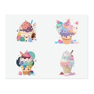 Ice Cream and Friends Sticker Sheet