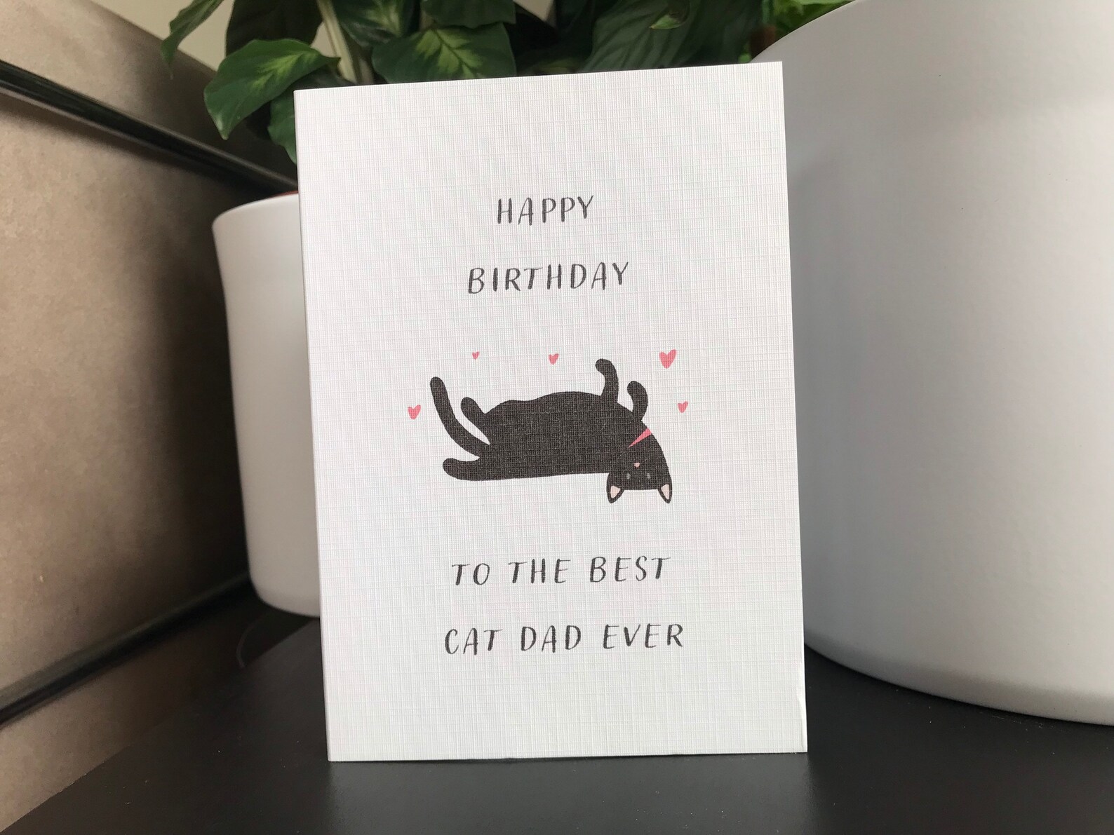 Cat Dad Card Happy Birthday from the Cat Best Cat Dad Ever Etsy