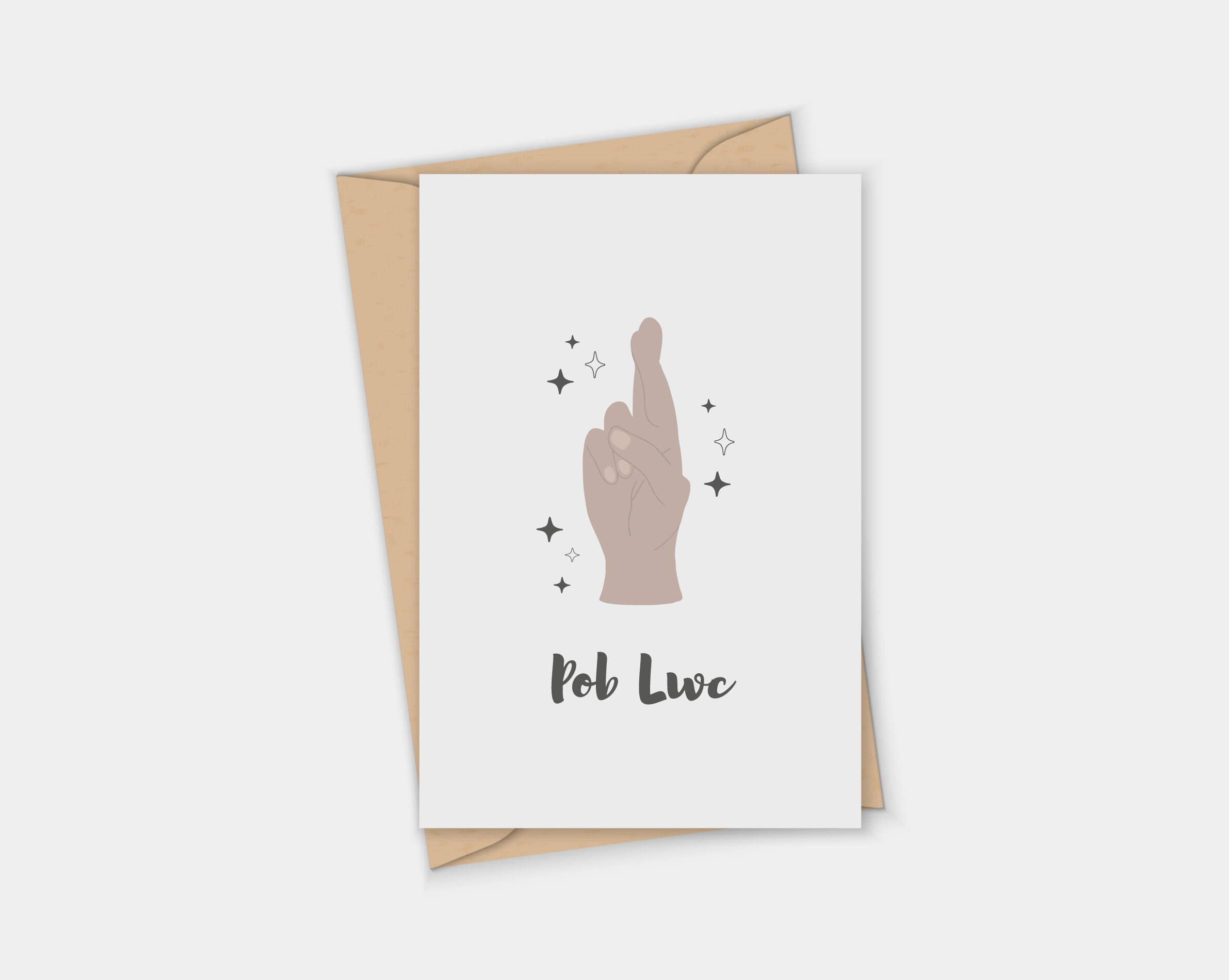 Pob Lwc Welsh Good Luck Card Illustrated Greeting Card Etsy