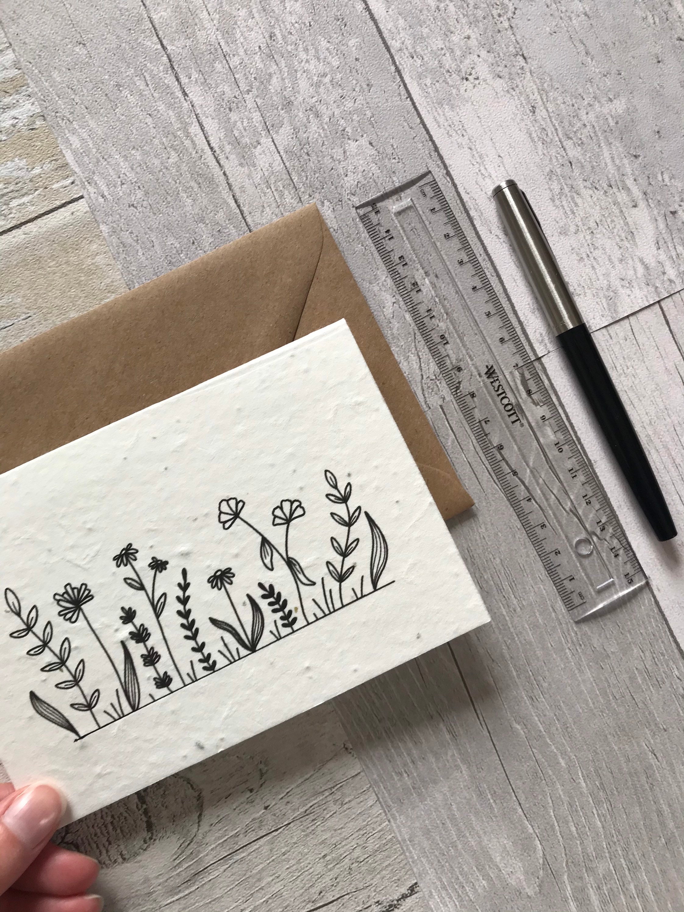 Handmade Plantable Greetings Card Eco Friendly Seed Paper Etsy