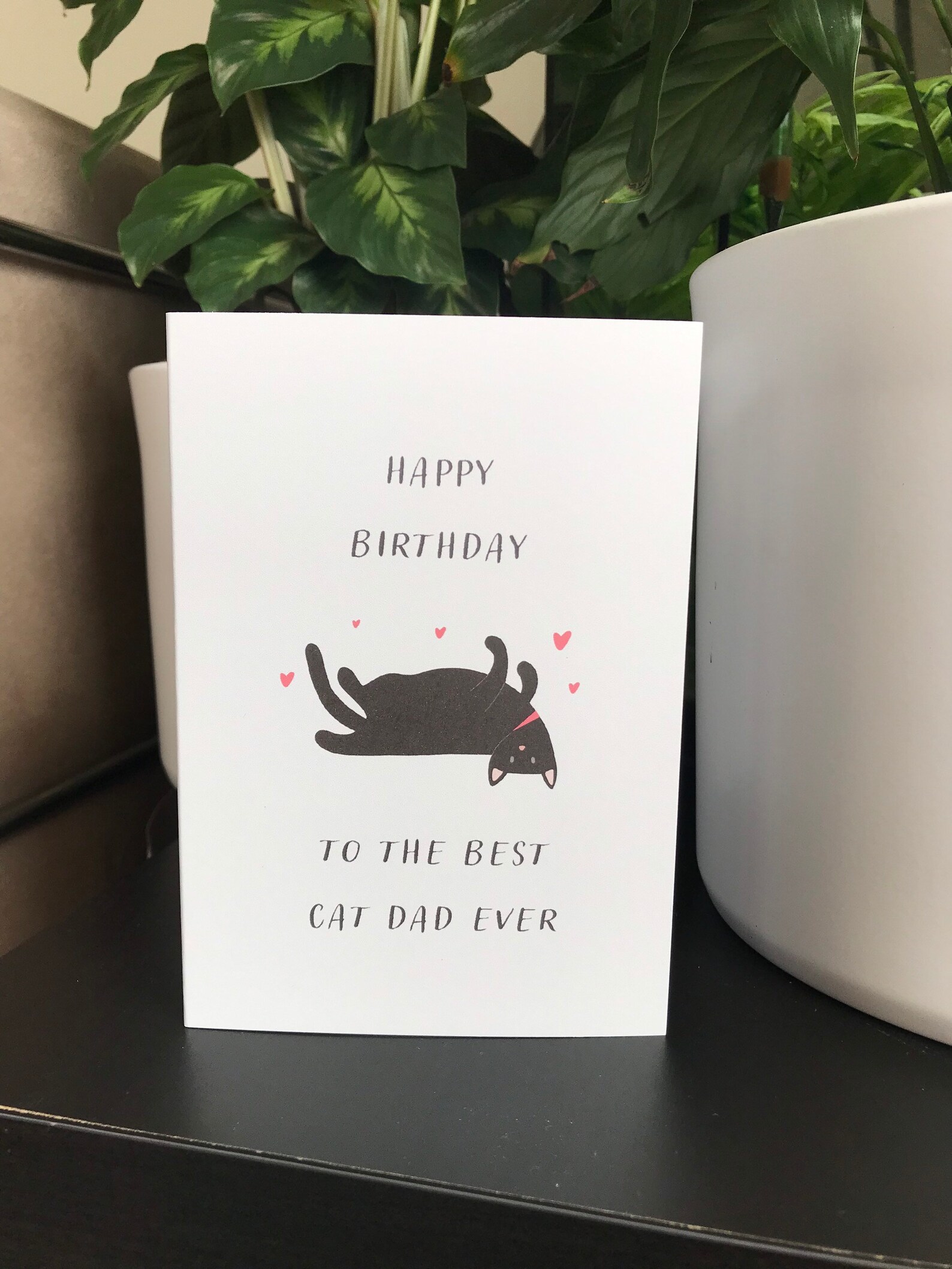 Cat Dad Card Happy Birthday from the Cat Best Cat Dad Ever Etsy