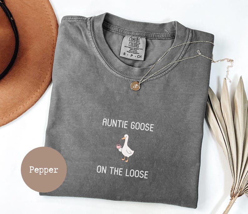 Comfort Colors funny goose shirt aunt silly goose tshirt pregnancy reveal gift for auntie new aunt gift for sister image 4