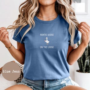 Comfort Colors funny goose shirt aunt silly goose tshirt pregnancy reveal gift for auntie new aunt gift for sister image 7