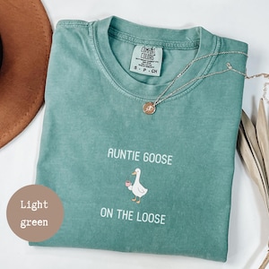 Comfort Colors funny goose shirt aunt silly goose tshirt pregnancy reveal gift for auntie new aunt gift for sister image 1
