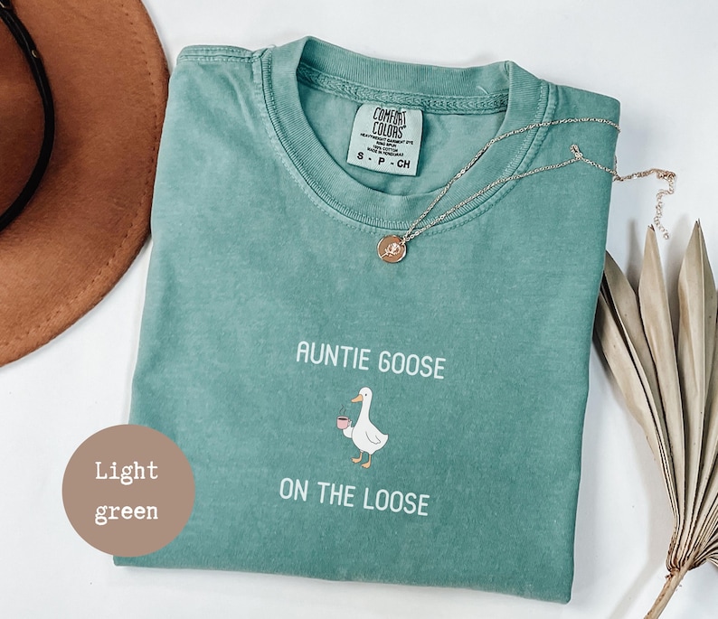 Comfort Colors funny goose shirt aunt silly goose tshirt pregnancy reveal gift for auntie new aunt gift for sister image 1
