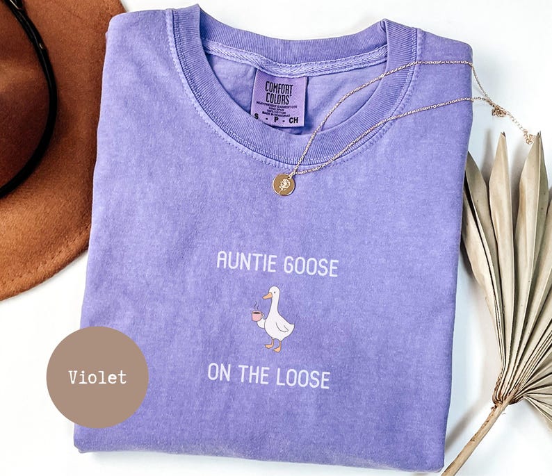 Comfort Colors funny goose shirt aunt silly goose tshirt pregnancy reveal gift for auntie new aunt gift for sister image 5