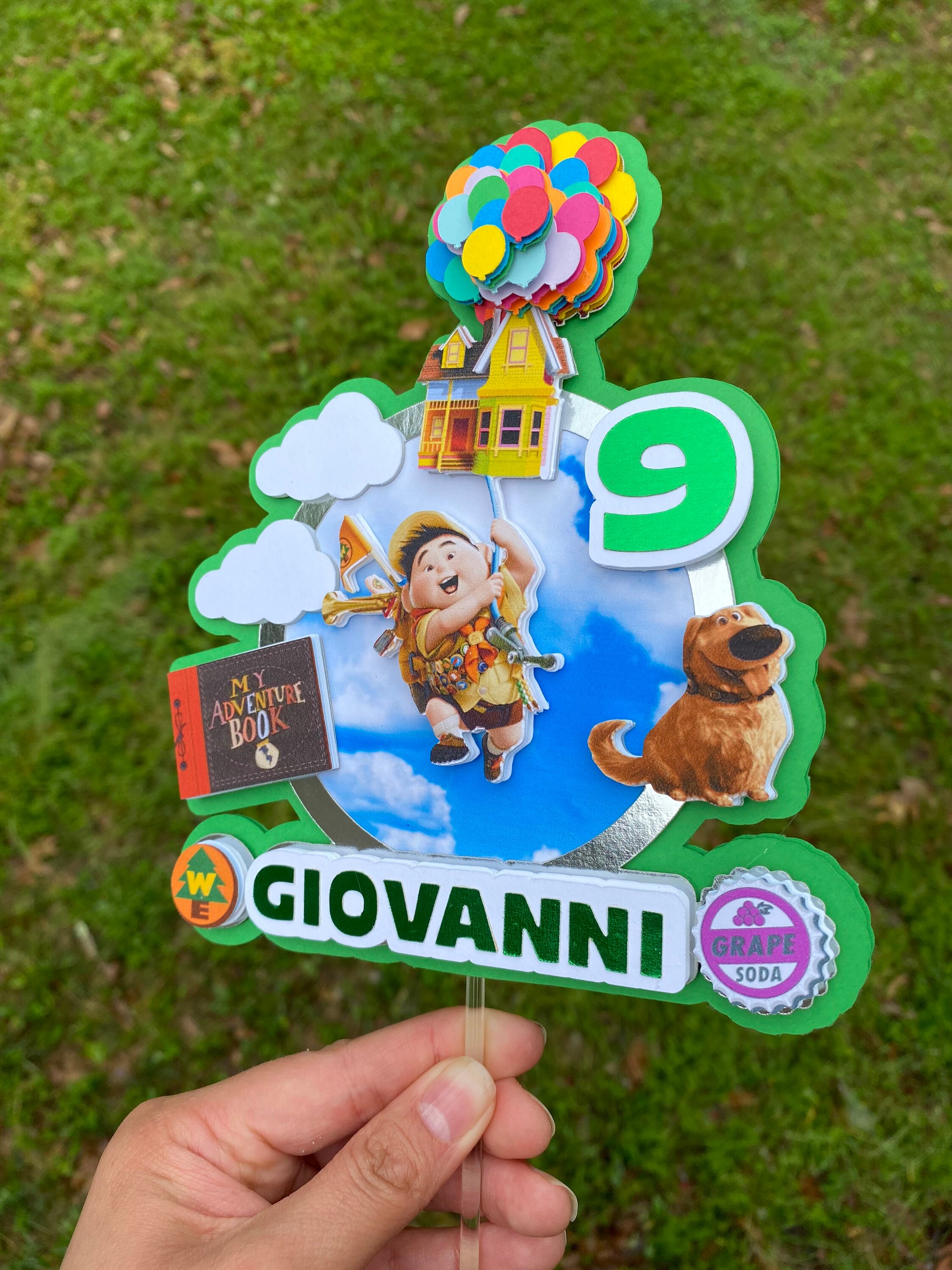 Up Cake Topper / up Movie Cake Topper / Russell and Dug Cake Etsy Canada