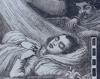 The death of the first born - vintage bible print