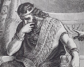 Nathan warns David - Victorian print