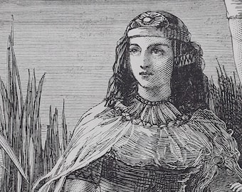 Victorian print - The Finding of Moses