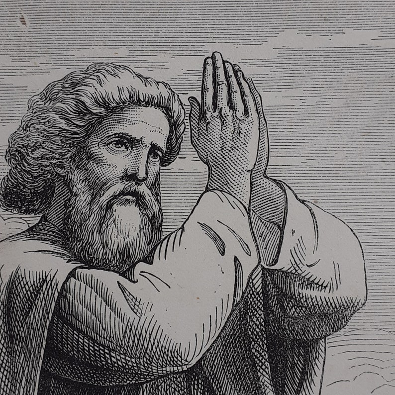 Victorian Bible Etching/engraving as the Heart Panteth After the Water Brooks Etsy