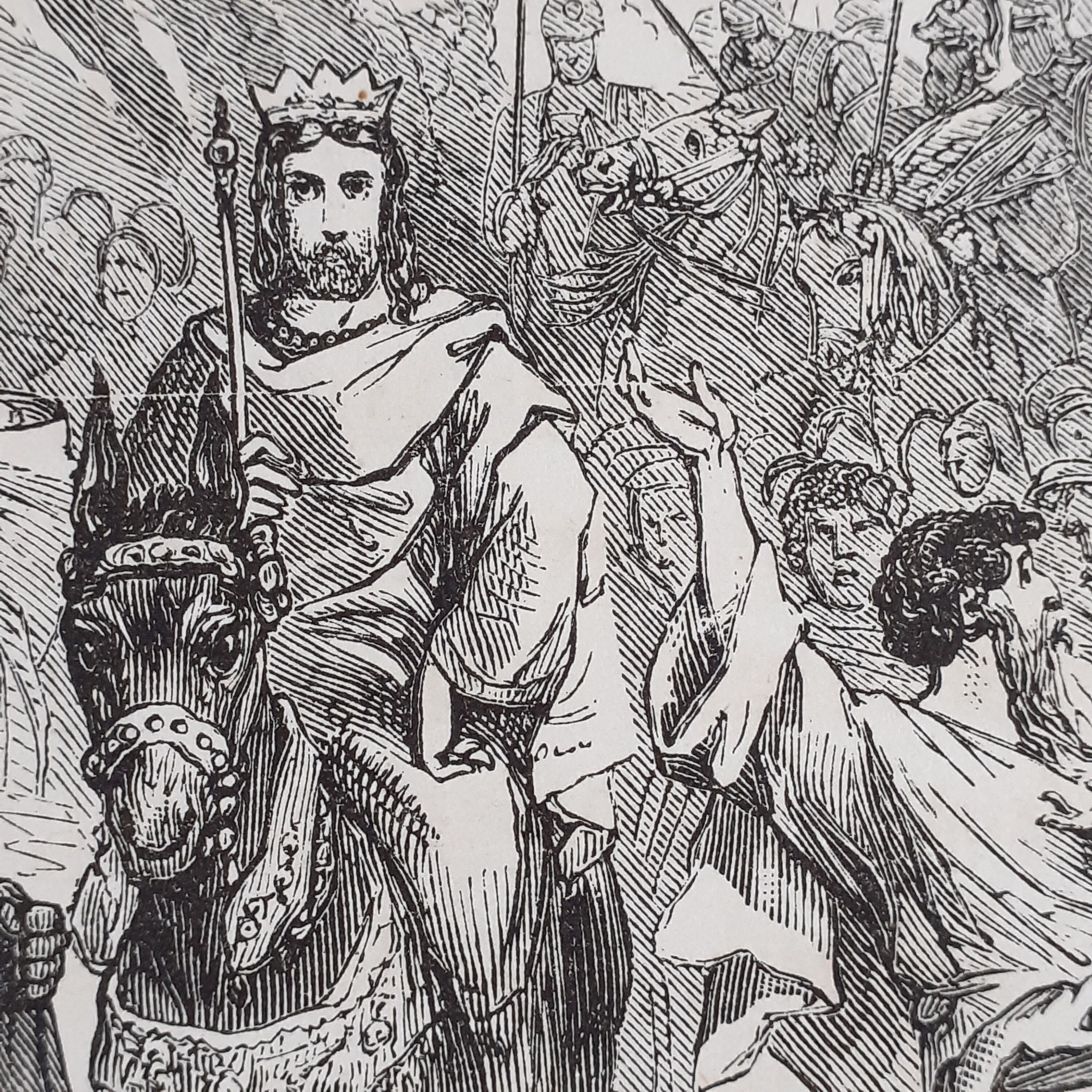 Solomon Proclaimed King  – vintage Victorian bible print by F Lix  – Religious print – Book of Kings