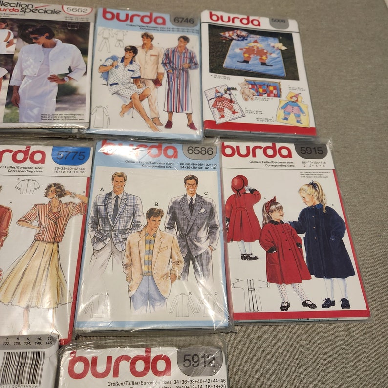 Vintage Burda Sewing Pattern Lot of 10 Women's Men's Etsy