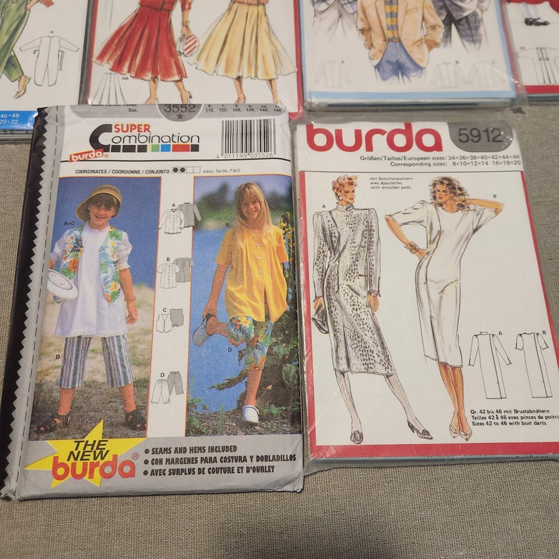 Vintage Burda Sewing Pattern Lot of 10 Women's Men's Etsy