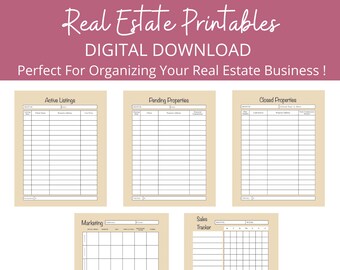 Real Estate Printables / Instant Download / PDF Printables / Listing & Marketing Printables