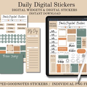 Digital Stickers, Widgets, Stickers, Date Dots, Instant Download, Cropped GoodNotes Stickers, Individual PNG Files, Planner Stickers