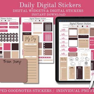 Digital Stickers, Stickers, Date Dots, Instant Download, Cropped GoodNotes Stickers, PNGs, Planner Stickers, Widgets, Calendar Stickers