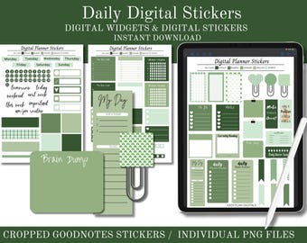 Digital Stickers, Stickers, Date Dots, Instant Download, Cropped GoodNotes Stickers, PNGs, Planner Stickers, Widgets, Calendar Stickers