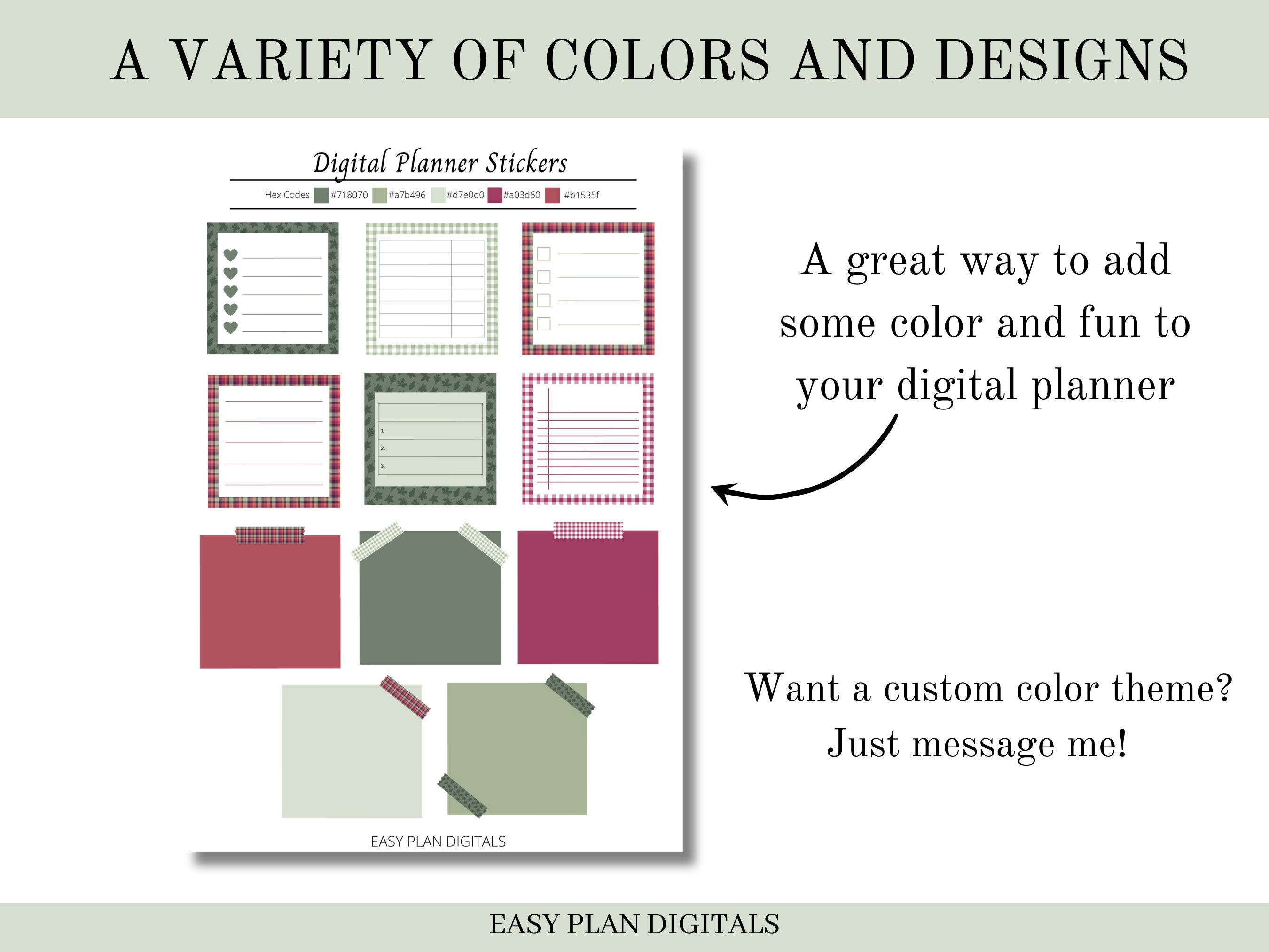 Digital Stickers, Digital Sticky Notes, Stickers, Instant Download ...