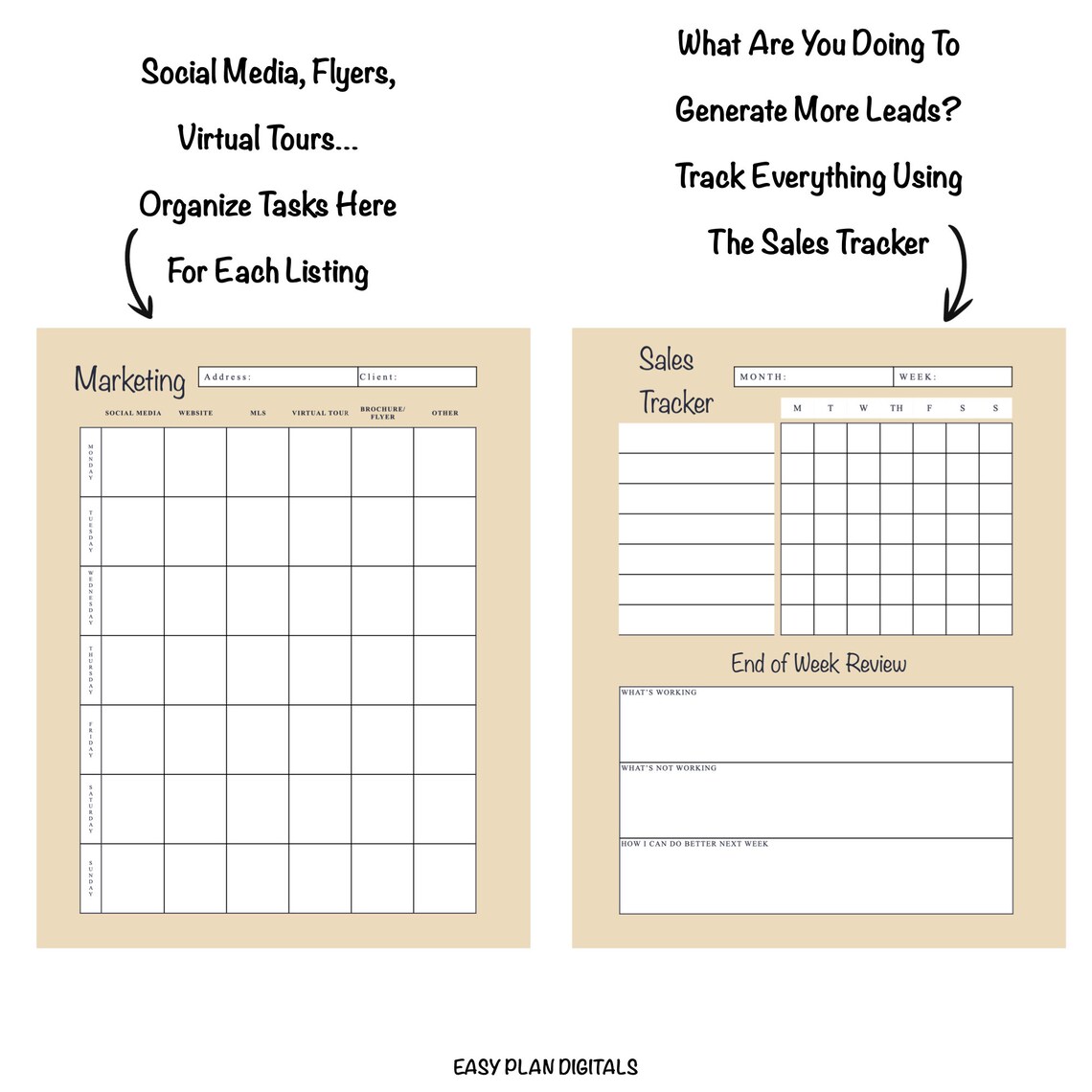 Real Estate Printables / Instant Download / PDF Printables / Listing &amp; Marketing Printables - Etsy
