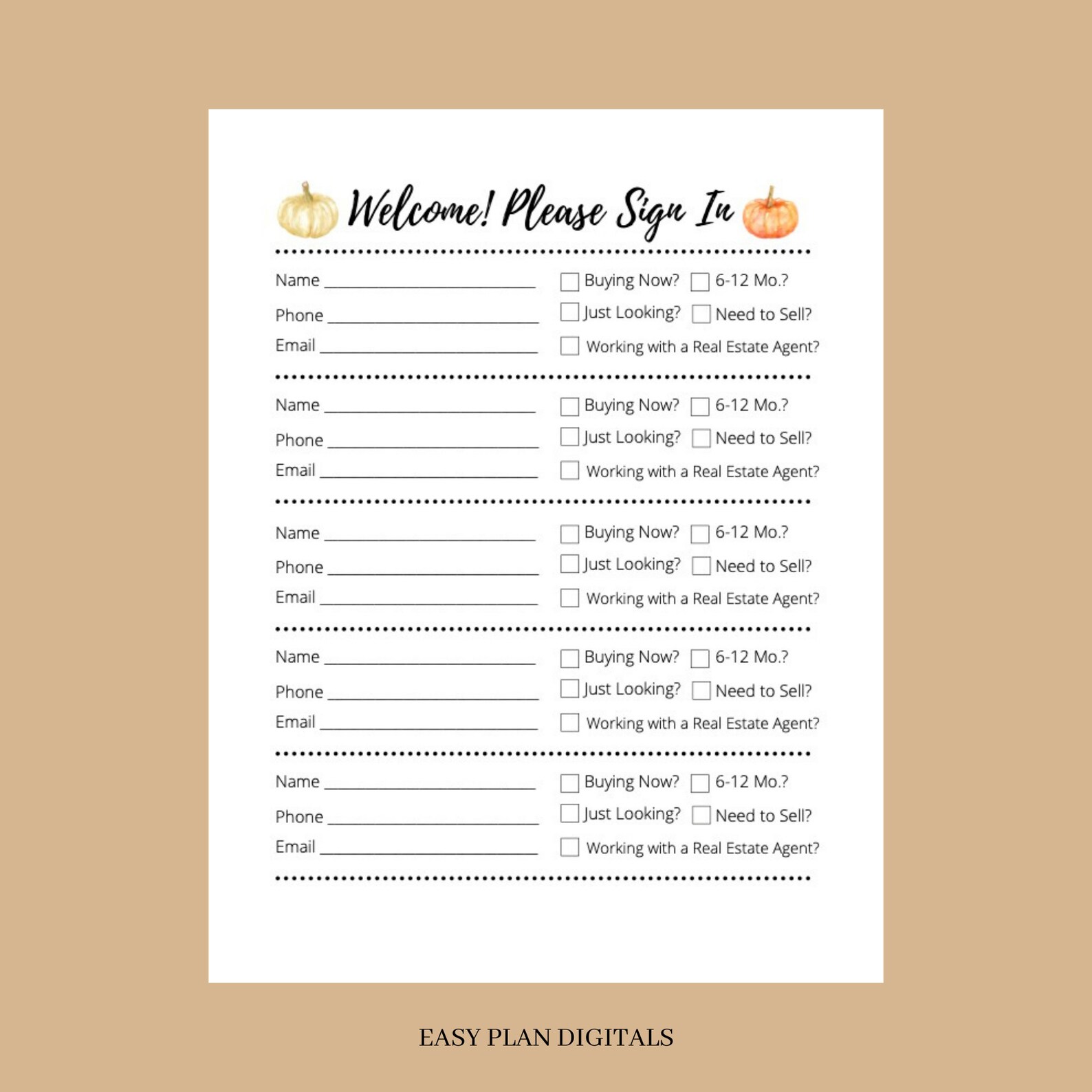 Real Estate Printables / Instant Download / PDF Printables / Real ...