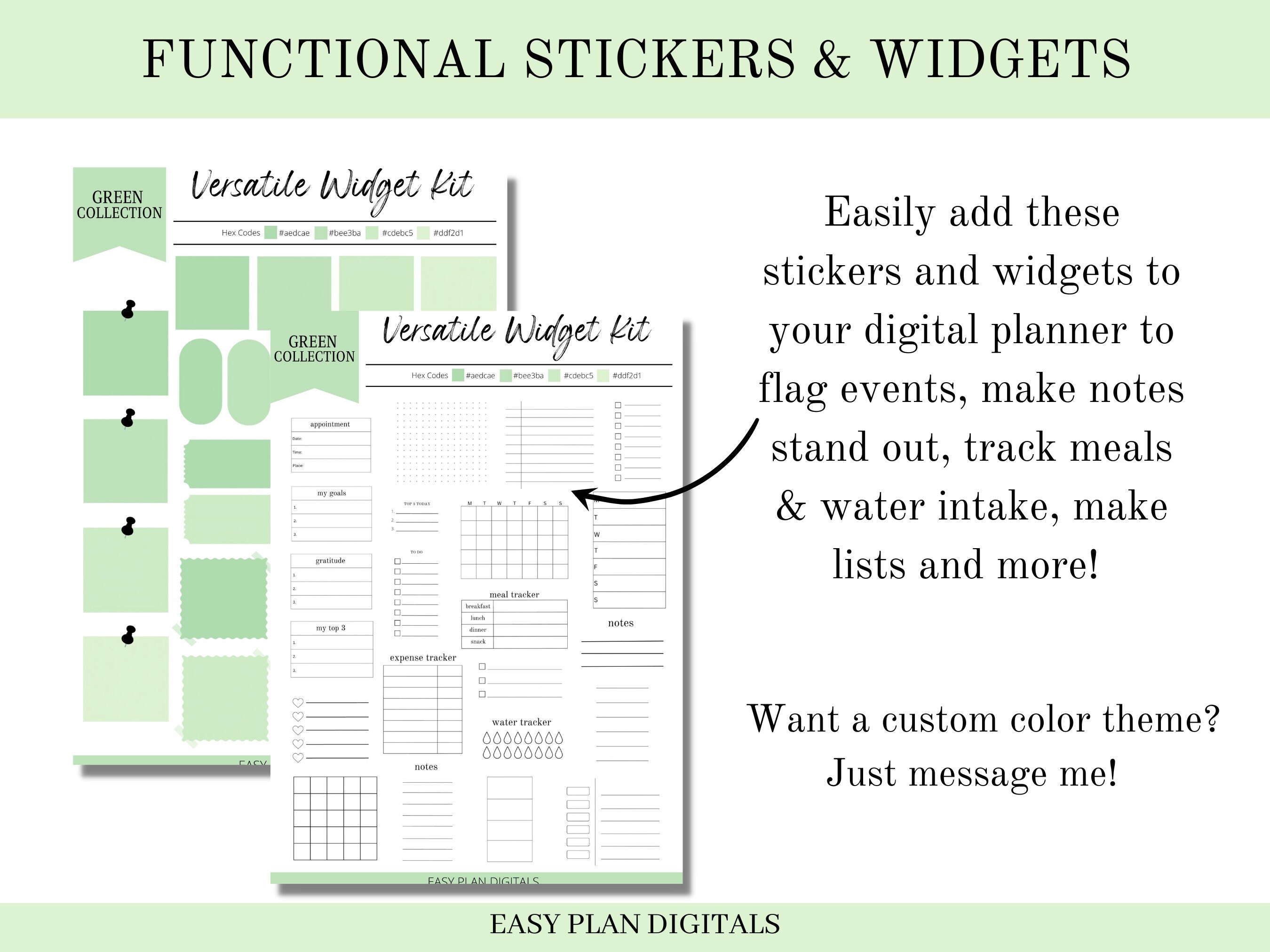 Sticker Widget Versatile Widget Kit, Stickers, Digital Stickers, Instant Download ...