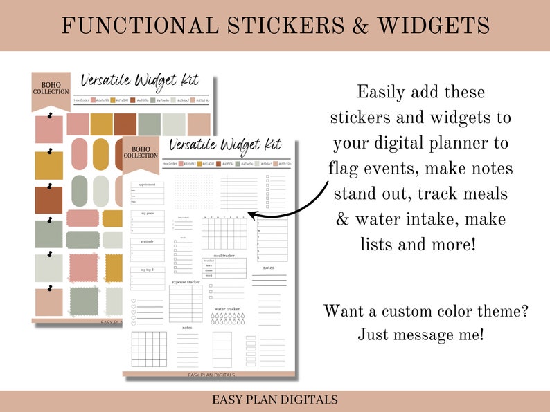 Versatile Widget Kit, Widgets, Digital Stickers, Planner Stickers