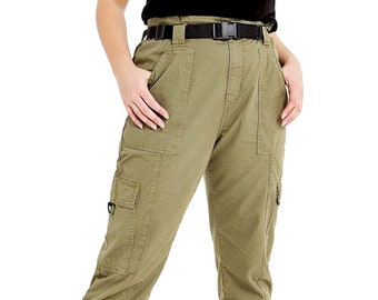 Green Khaki Cargos - Etsy UK