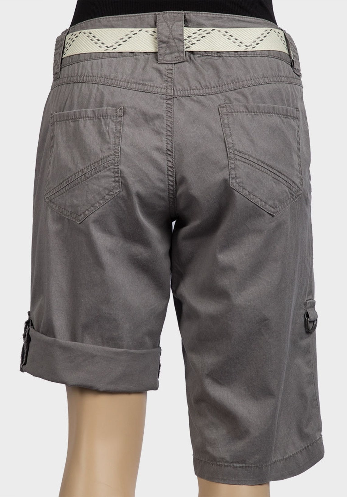 Shorts Ladies Cargo Shorts Grey NOUVEAU Ceinturée Etsy