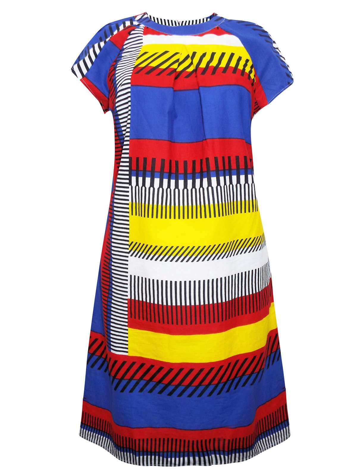 Dress Summer Dress Pure Cotton Open Pleat Printed Shift Etsy UK