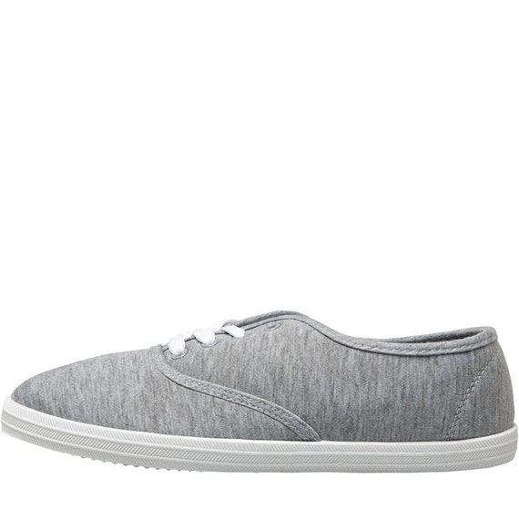 Ladies Pumps board Angels Womens Jersey Lace up Pumps Grey Etsy