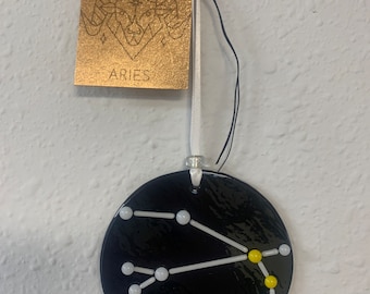 Aries Glass Constellation made in Midnight Blue