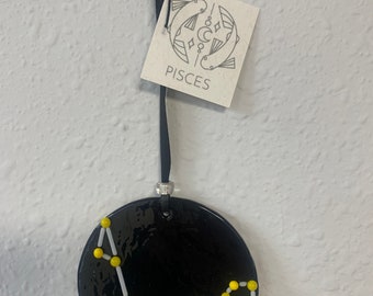 Pisces Glass Constellation made in Midnight Blue