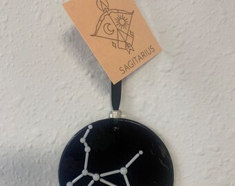 Sagittarius Glass Constellation made in Midnight Blue