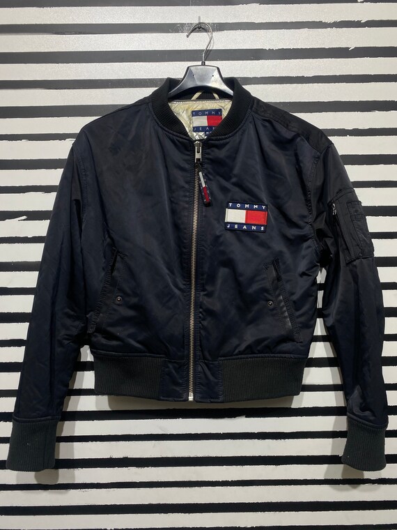 nicotine Medewerker Eerste Tommy Hilfiger Vintage Bomber Jacket Big Logo Back - Etsy