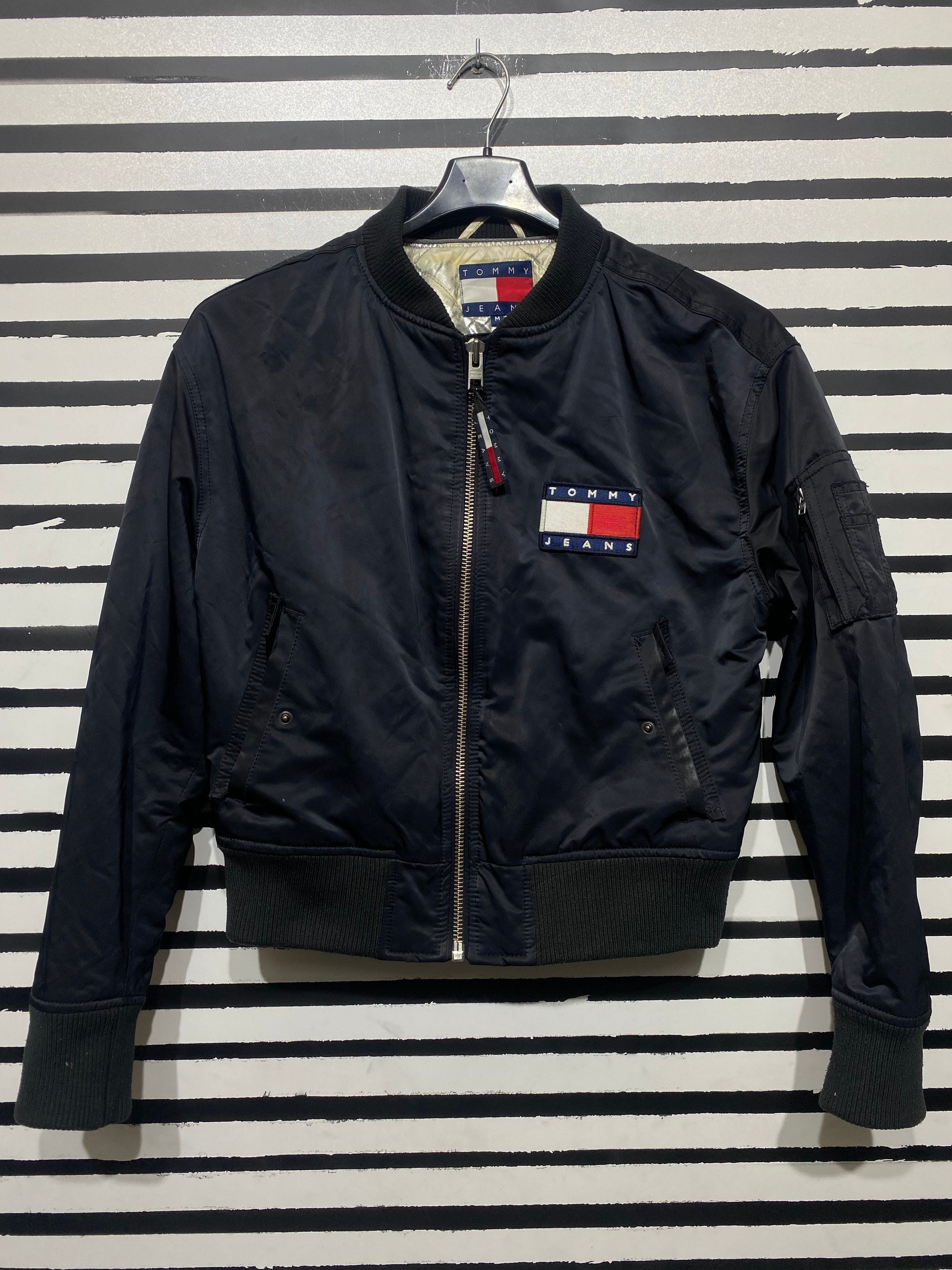 Tommy Hilfiger Vintage Bomber Jacket Big Logo Back