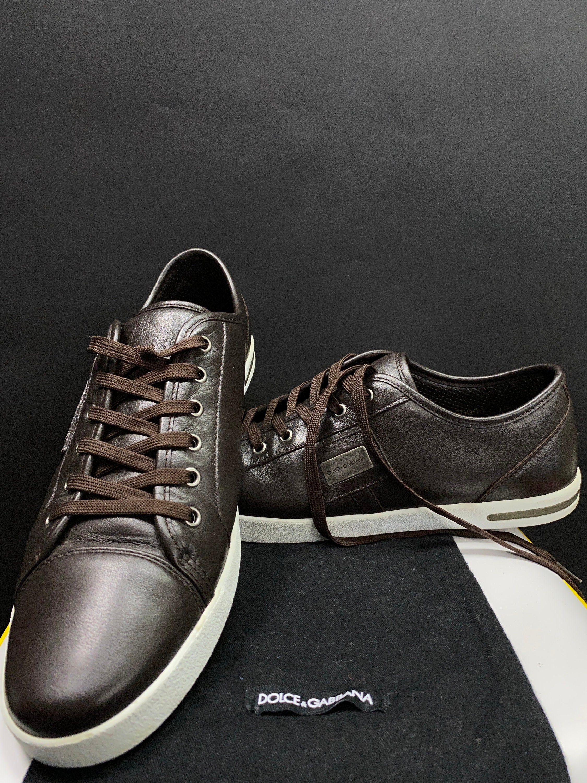 DOLCE \u0026 GABBANA Sport Nappa Leather Sneakers Shoes - Etsy