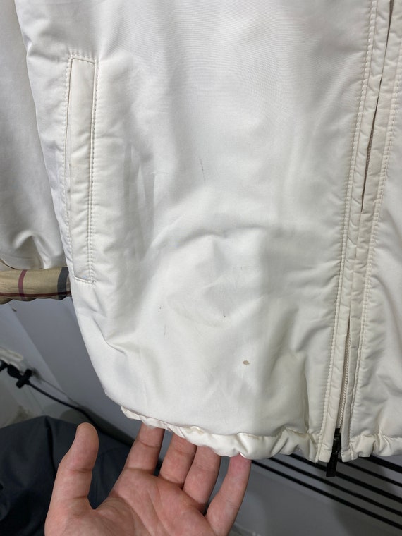 Burberry London Rare White Quilted Jacket Double Zipper Pull - Etsy