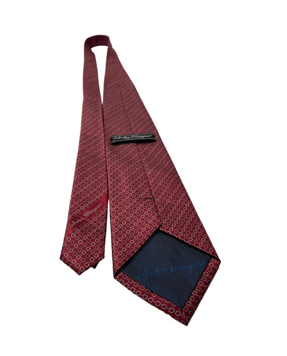 Salvatore Ferragamo vintage luxury tie brand logo Gem
