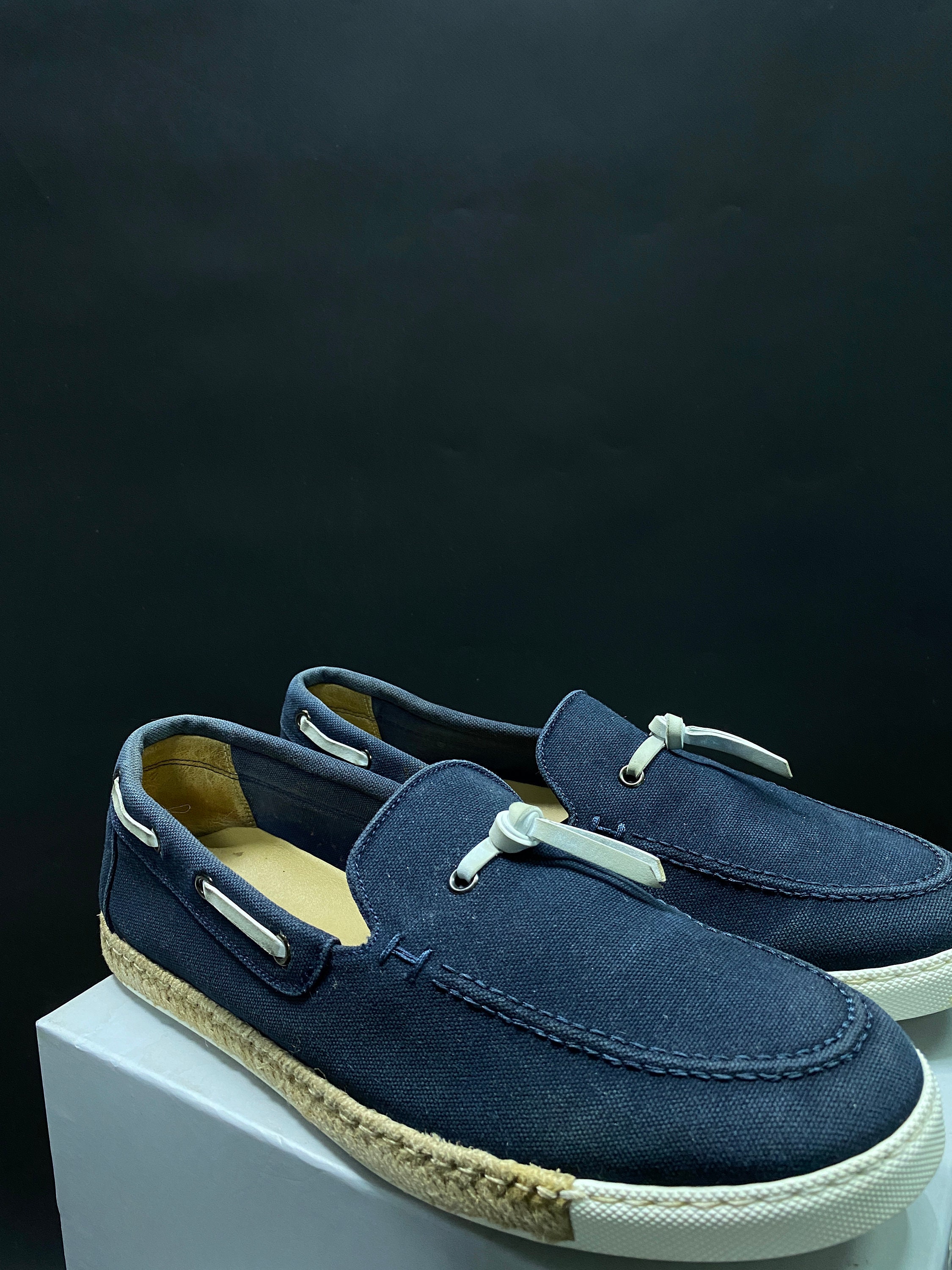 Hermes 17SS Optimist Men's Deck Shoes Moccasin Navy - Etsy