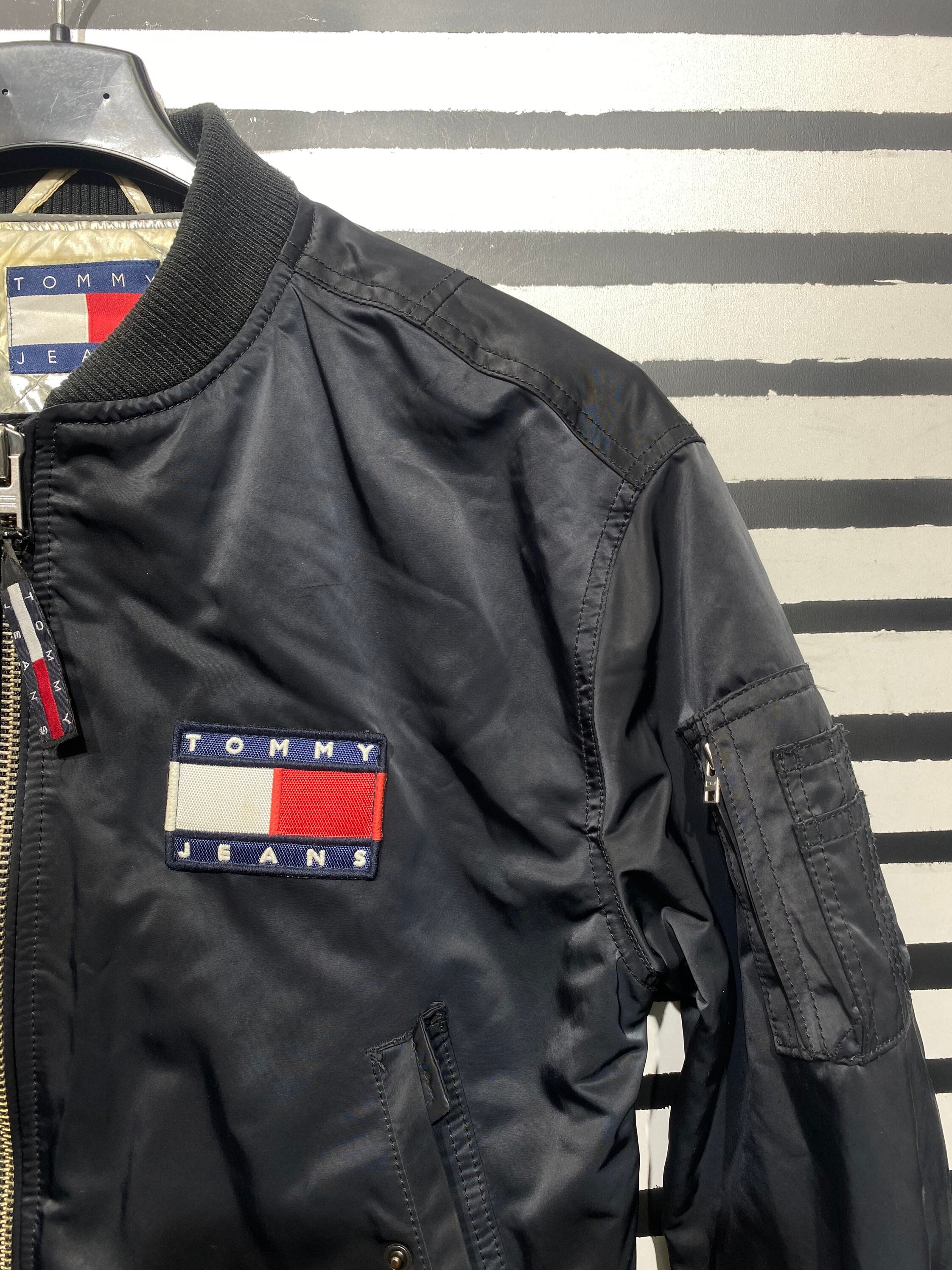 Tommy Hilfiger Vintage Bomber Jacket Big Logo Back