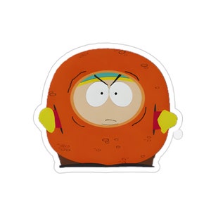 South Park Funny Cartman As A Mad Cheesy Poof Kiss-Cut Sticker Cartman South Park Cheesy Poor Meme Sticker image 5