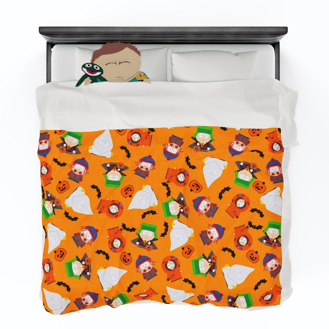 South Park Halloween Blanket South Park Velveteen Minky Blanket Cartman