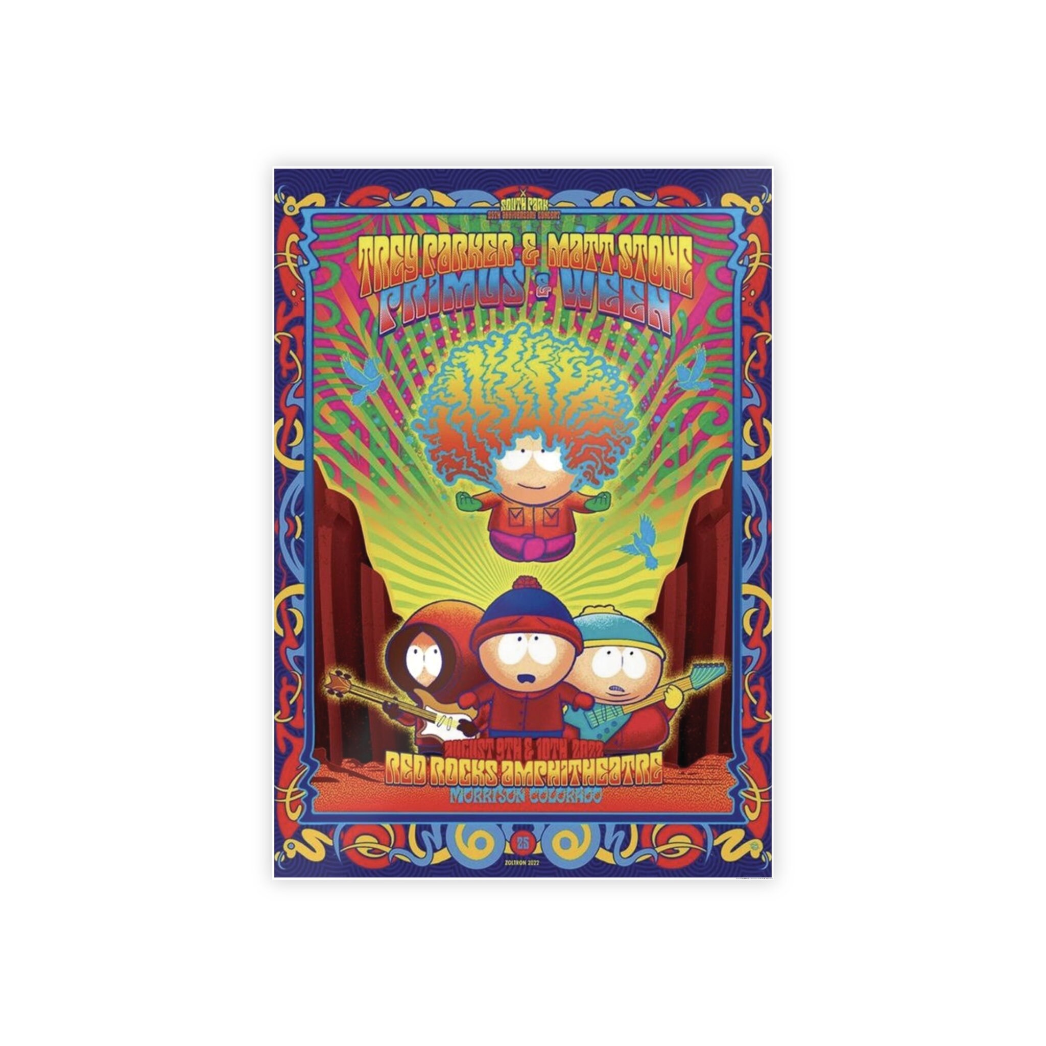 HUGE South Park Hippie Gloss Poster Kyle Broflovski Guru Genie Gloss