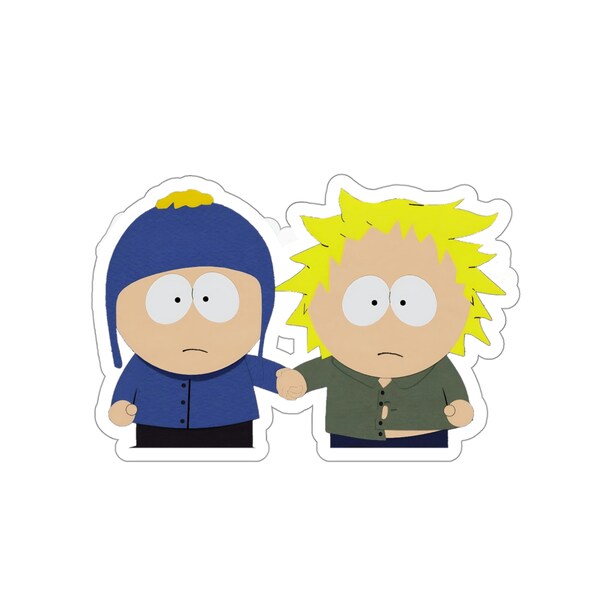 South Park Tweek And Craig Kiss-Cut Sticker Creek Holding Hands Acrylic Sticker South Park Sticker