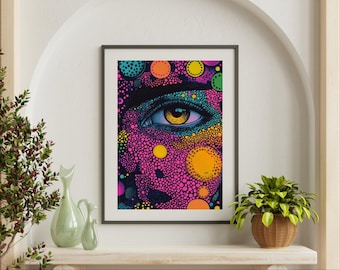 Druckbare Yayoi Kusama im japanischen Stil Malerei Japandi Wall Art Digital Download Instant Download