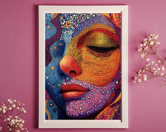 Druckbare Yayoi Kusama im japanischen Stil Malerei Japandi Wall Art Digital Download Instant Download
