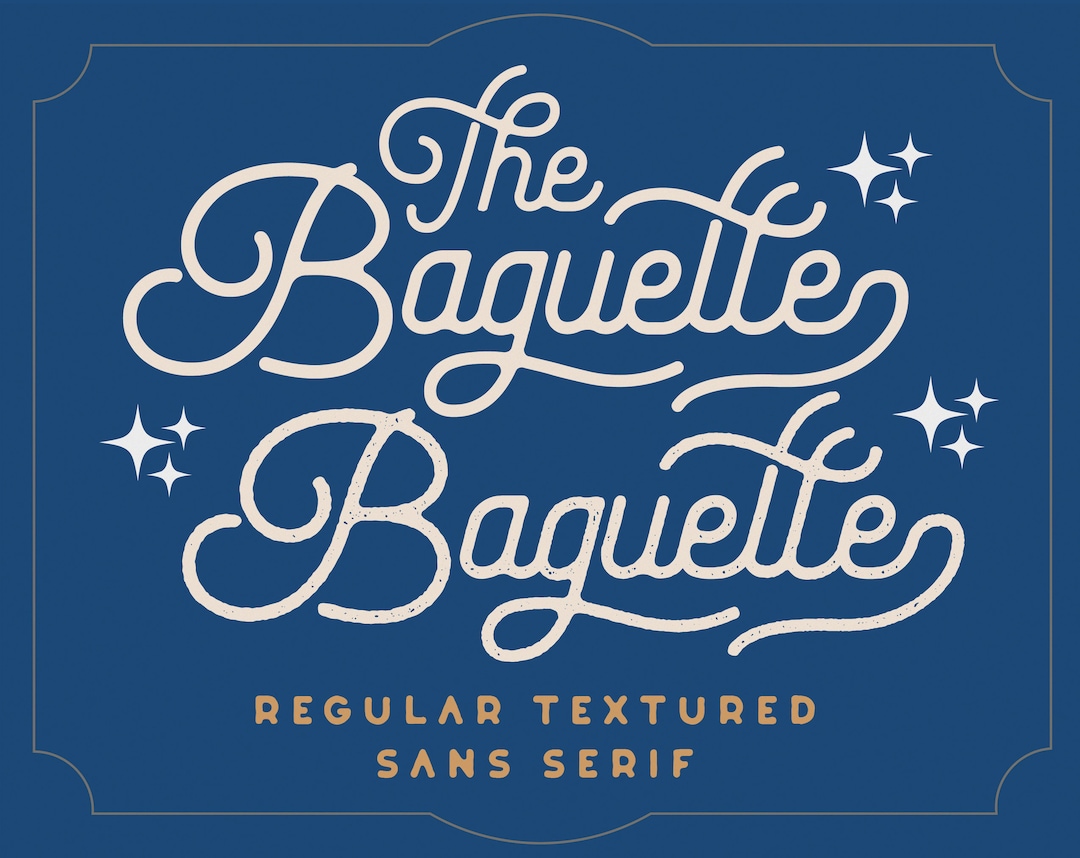 Baguette Vintage Script Font Font Pair Retro Font Textured Font baguette-vintage-script-font-font-pair-retro-font-textured-font